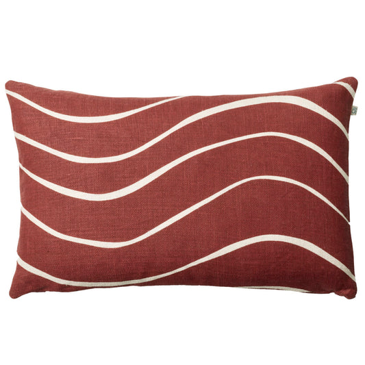 Gaya Dark Chilli Red Linen Cushion