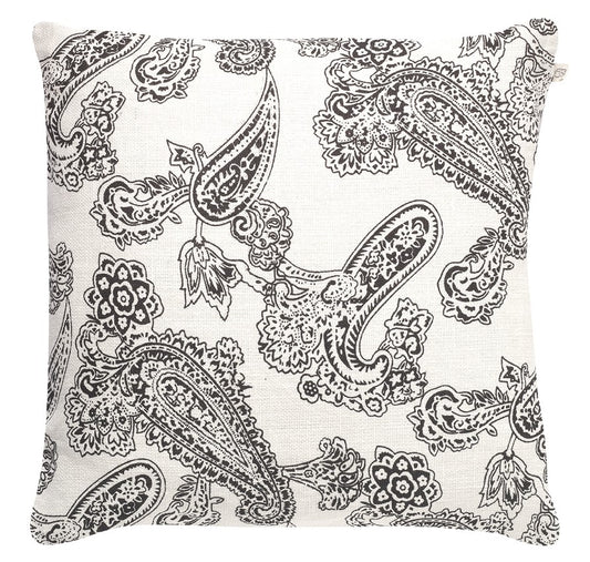 Old Paisley Linen Brown Cushion