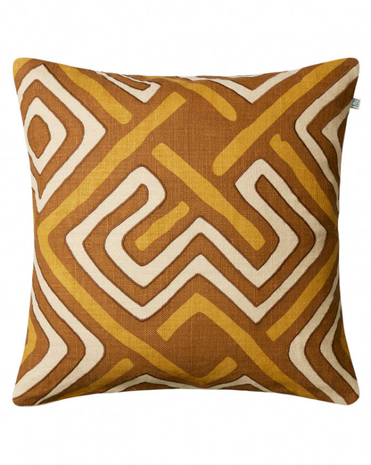 Gujarat Taupe/Spicy Yellow/Light Beige Cushion